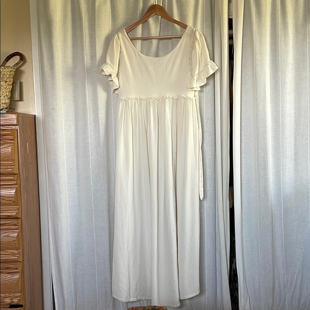 Free People Cream Maxi Dress